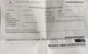 multa por circulación prohibida