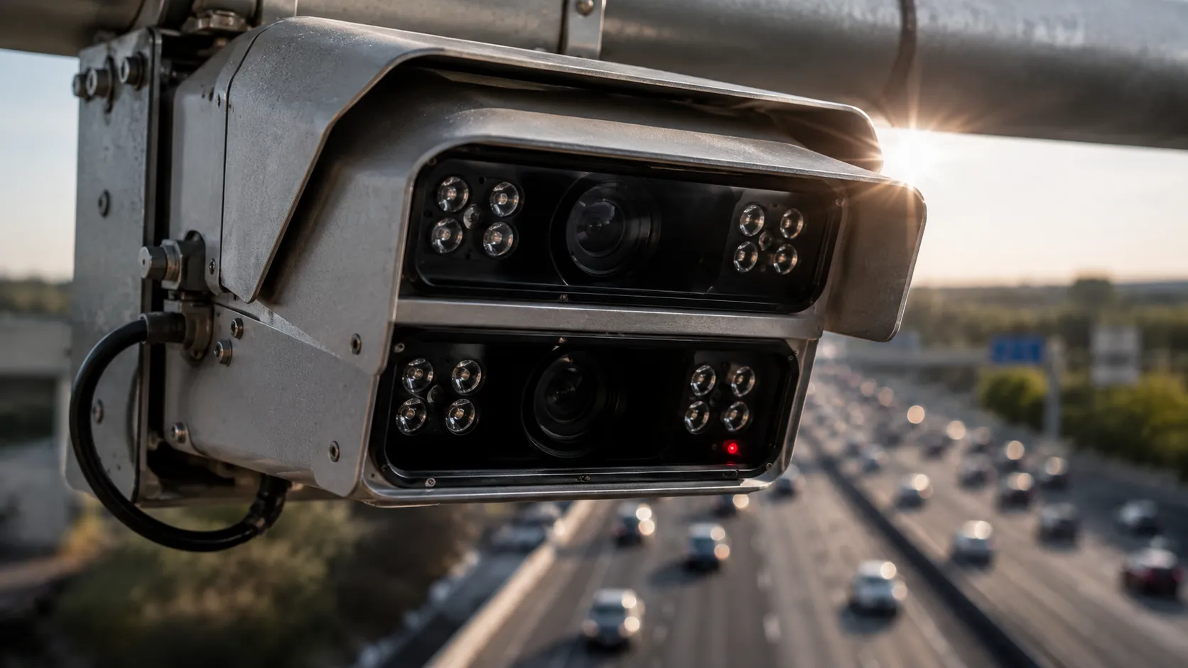 cámaras SUITS de la DGT para el control de marcas viales continuas en autovía