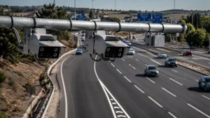 Cámara de control del sistema Foto-Línea de la DGT para recurrir una multa de Foto-Línea en autovía